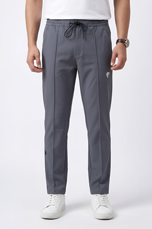GREY PINTUCK TROUSER