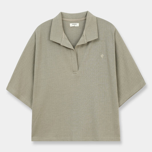 AGATE GREY OVERSIZE JOHNNY POLO