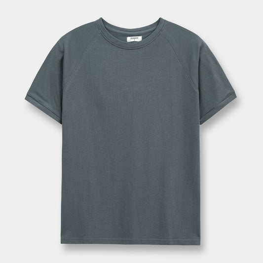 CHARCOAL GREY RAGLAN OVERSIZE TEE