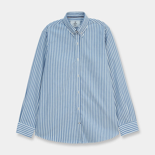 DENIM BLUE STRIPE BUTTON DOWN SHIRT