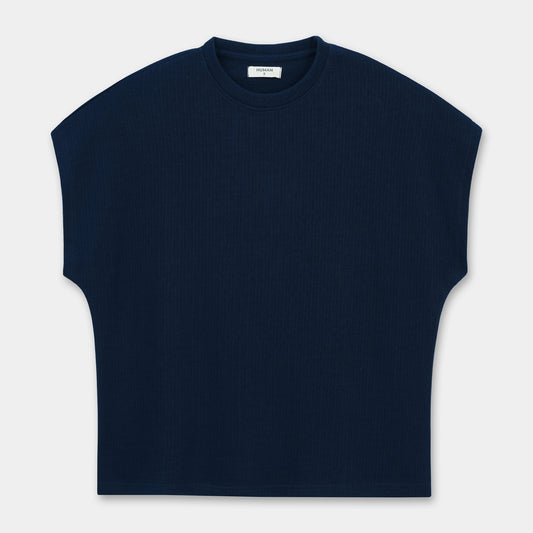 PAGEANT BLUE MUSCLE OVERSIZE TEE