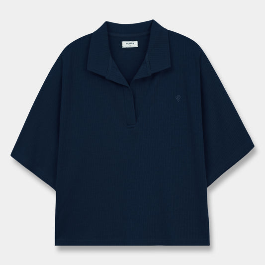 PAGEANT BLUE OVERSIZE JOHNYY POLO