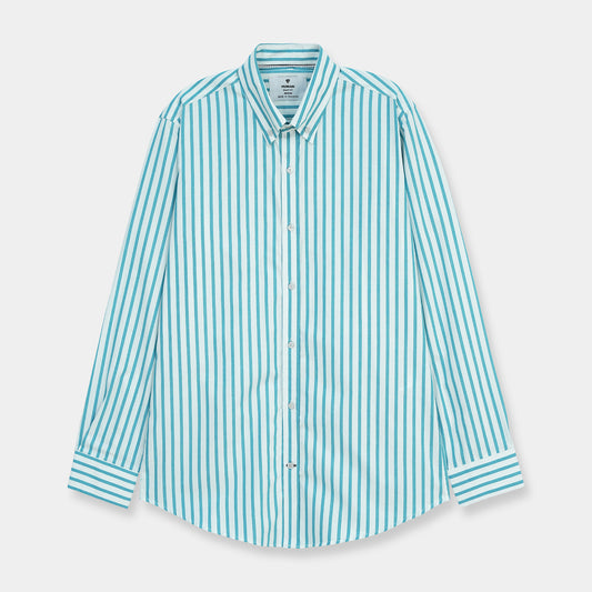 AQUA BLUE STRIPE BUTTON DOWN SHIRT