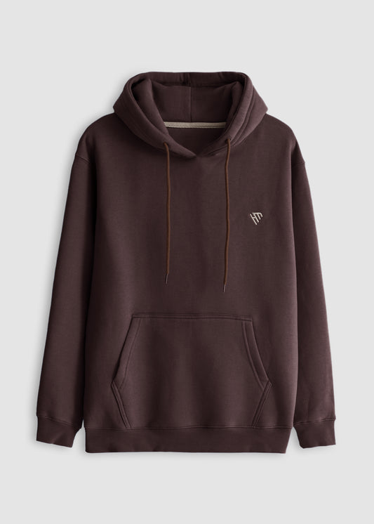 WOMEN PULLOVER HOODIE-CHOCOLATE BROWN