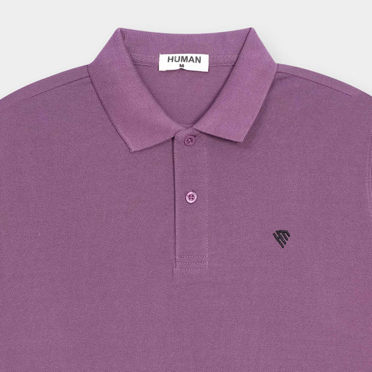 WOMEN MAUVE BASIC POLO