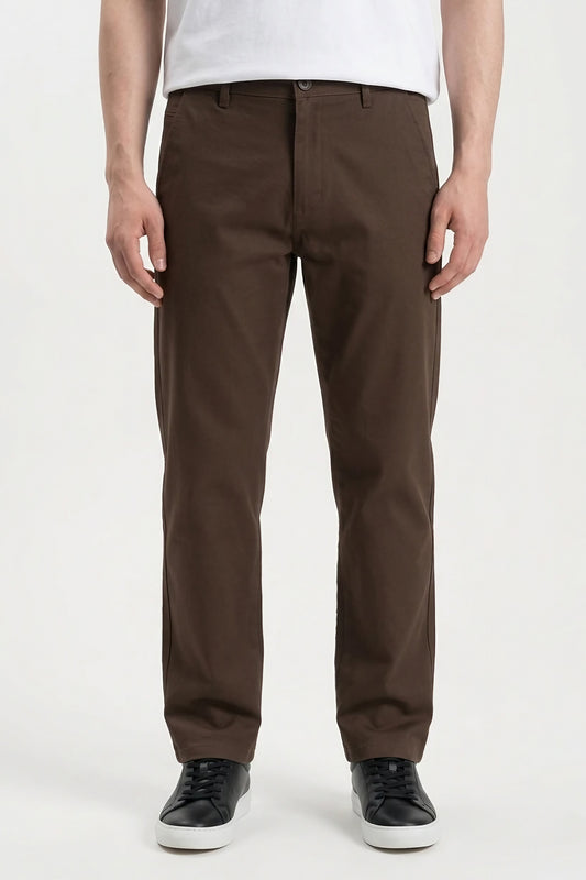 COFFEE STRETCH CHINO PANTS