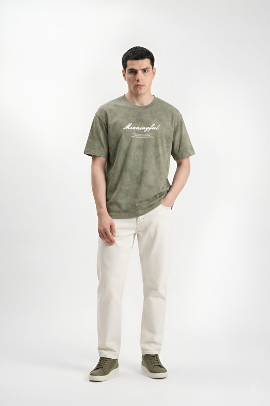 ARMY GREEN MEANINGFULL ARTISAN SERIES TEE