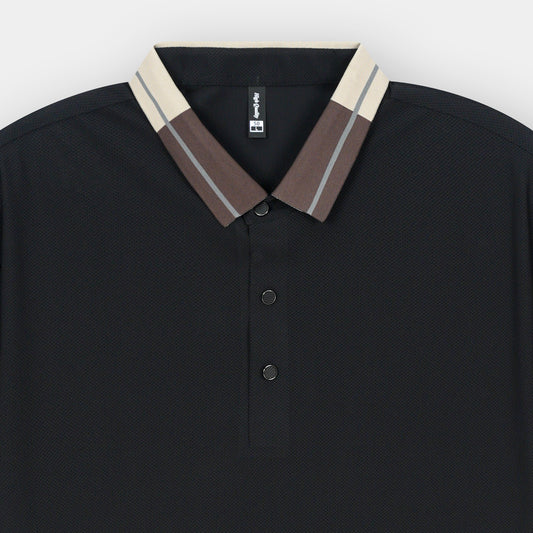 BLACK MONARCH COLLAR POLO