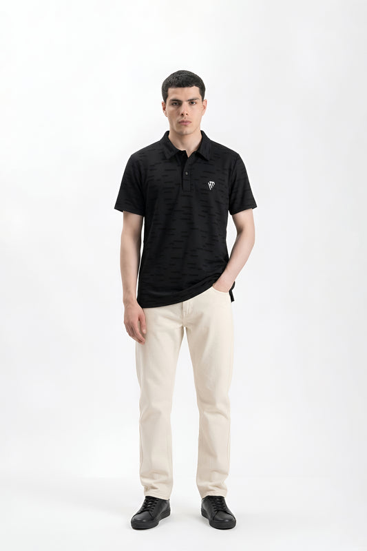 BLACK MATRIX TEXTURE POLO