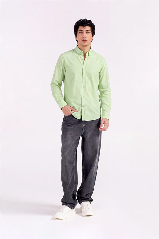 MATCHA STRIPE BUTTON DOWN SHIRT