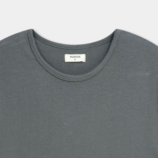 CHARCOAL GREY BOXY FIT TEE