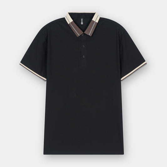 BLACK MONARCH COLLAR POLO