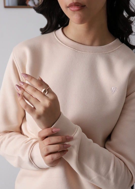 WOMEN PURE COMFORT COTTON FLEECE OFF WHITE TRACKSUIT