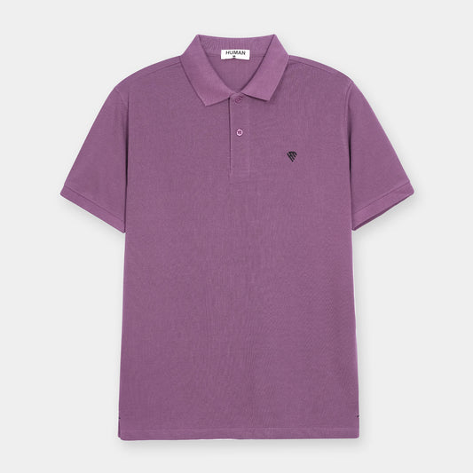 WOMEN MAUVE BASIC POLO