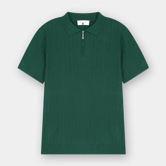 REGAL GREEN DROP NEEDLE KNIT POLO