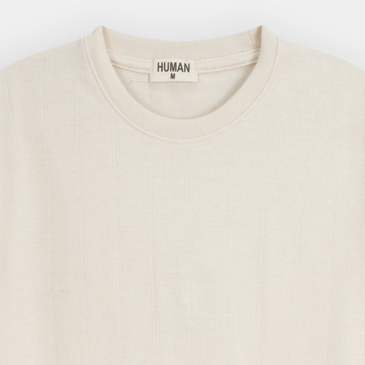 OFF WHITE DROP SHOULDER KNIT TEE