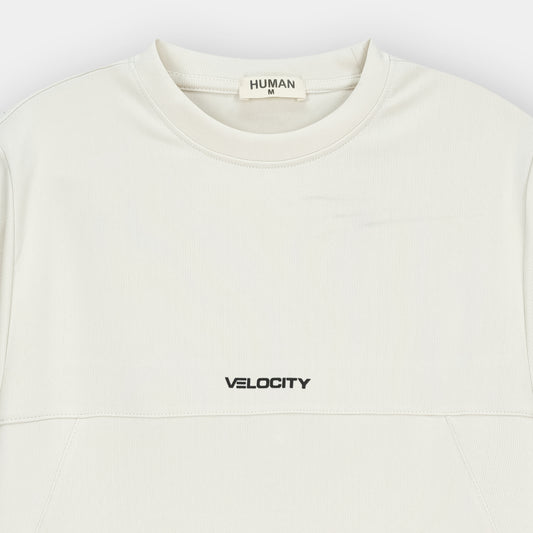 OFF WHITE VELOCITY LYCRA KNIT TEE