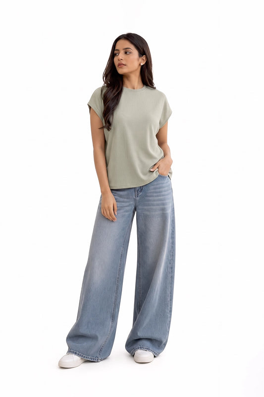 AGATE GREY MUSCLE OVERSIZE TEE
