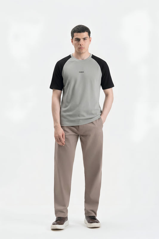 MINT CONTRAST RAGLAN TEXTURE TEE