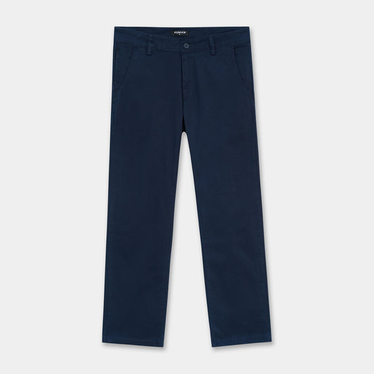 NAVY STRETCH CHINO PANTS