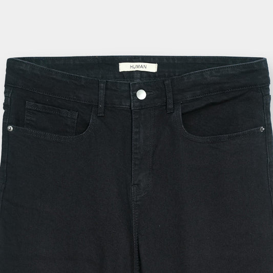 BLACK WIDE LEG JEANS