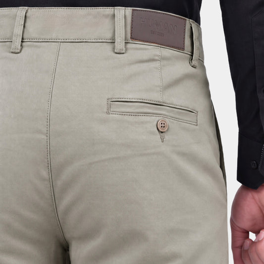 MUSHROOM STRETCH CHINO PANTS