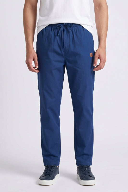 ROYAL BLUE CONTRAST STRIPE WOVEN TROUSER