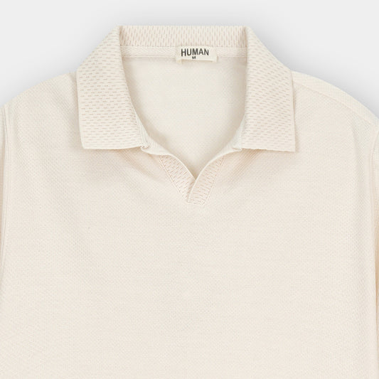 OFF WHITE POPCORN TEXTURE POLO