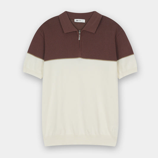 BROWN RIVIERA KNIT POLO