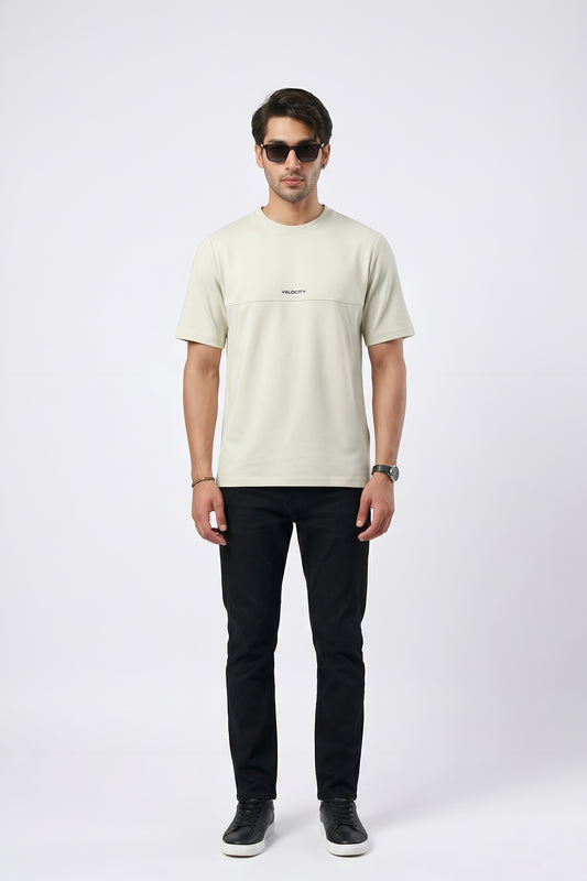 OFF WHITE VELOCITY LYCRA KNIT TEE