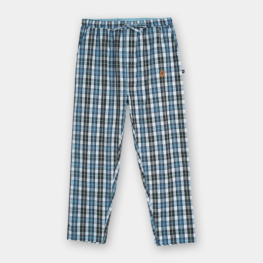 NAVY GINGHAM COTTON CHECK TROUSER