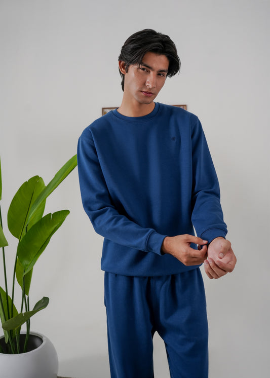 PURE COMFORT COTTON FLEECE TEAL BLUE TRACKSUIT