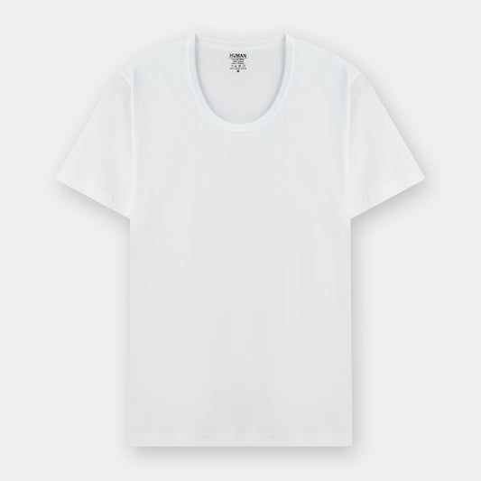 WHITE DEEP NECK VEST