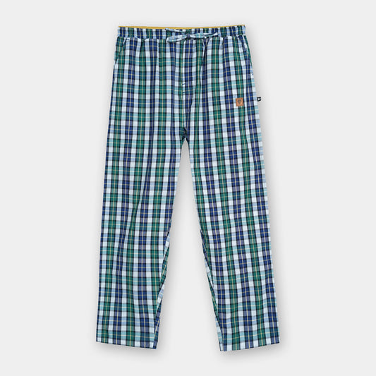 GREEN COTTON CHECK TROUSER