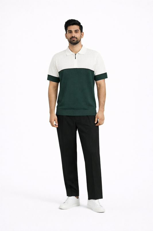 WHITE RIVIERA KNIT POLO