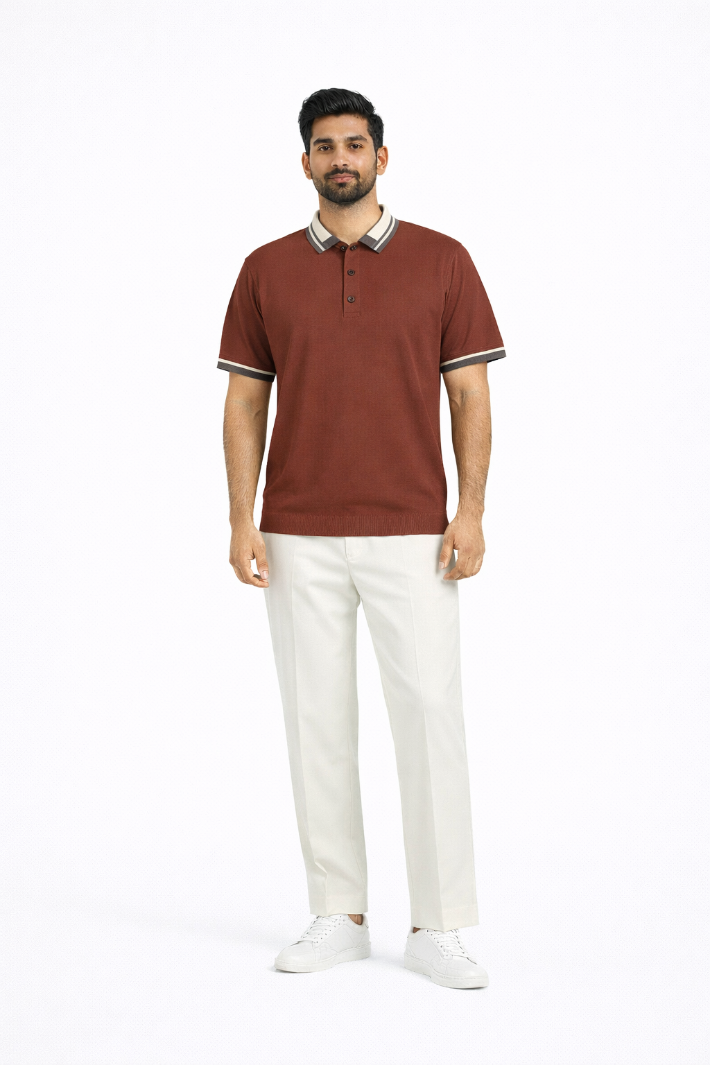 RUST MONARCH COLLAR POLO – Human