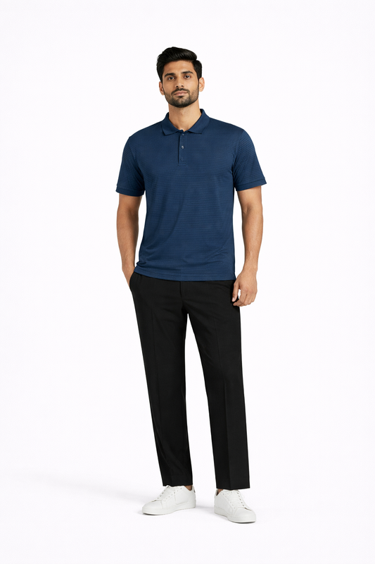 NAVY MONACO LINE POLO