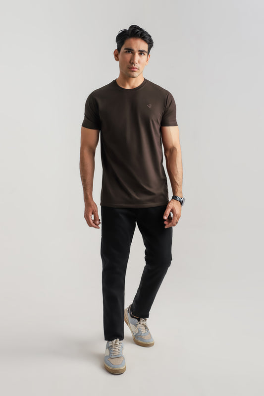 CHOCOLATE BROWN TEE