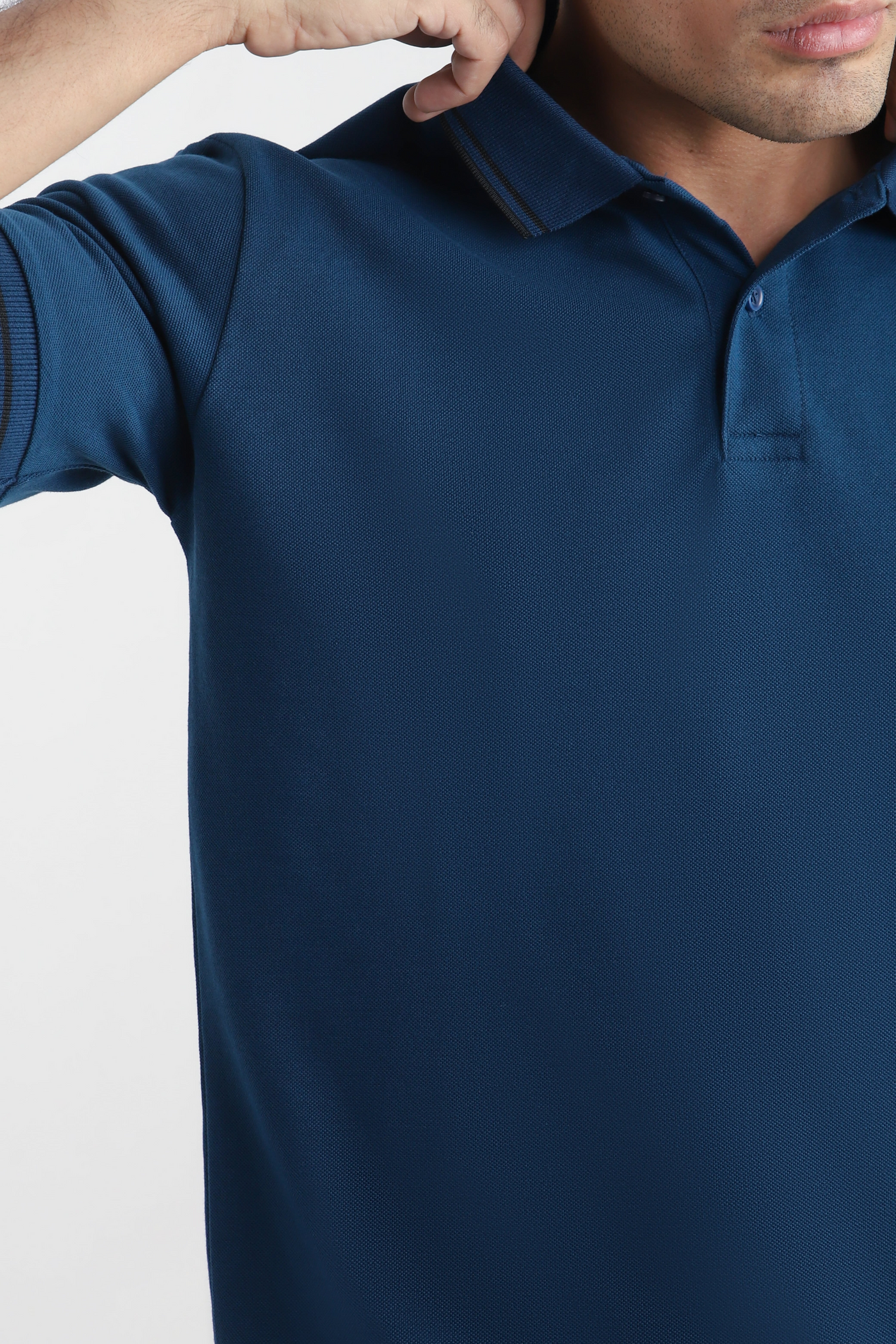 DARK BLUE TIPPING POLO