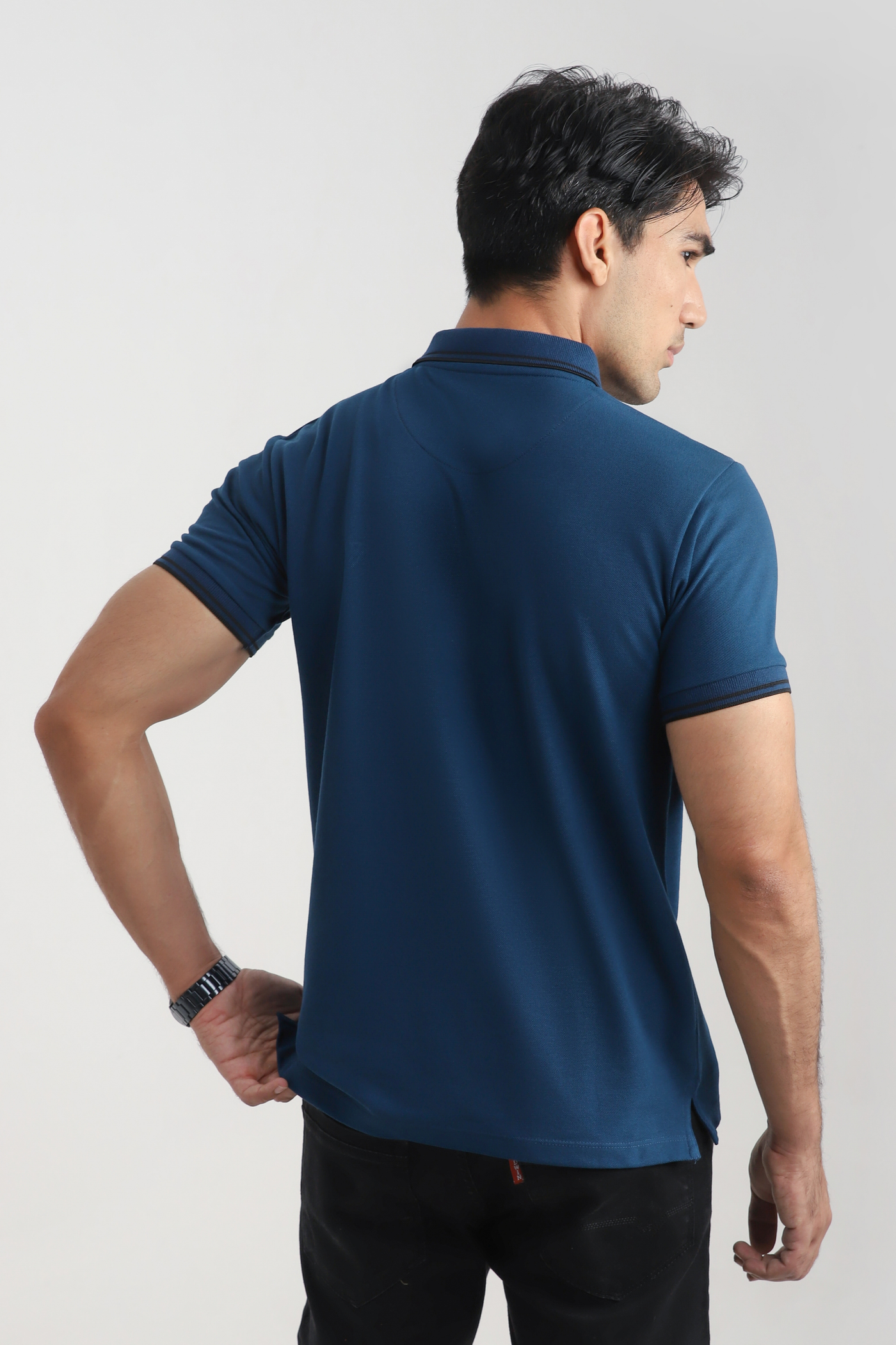 DARK BLUE TIPPING POLO