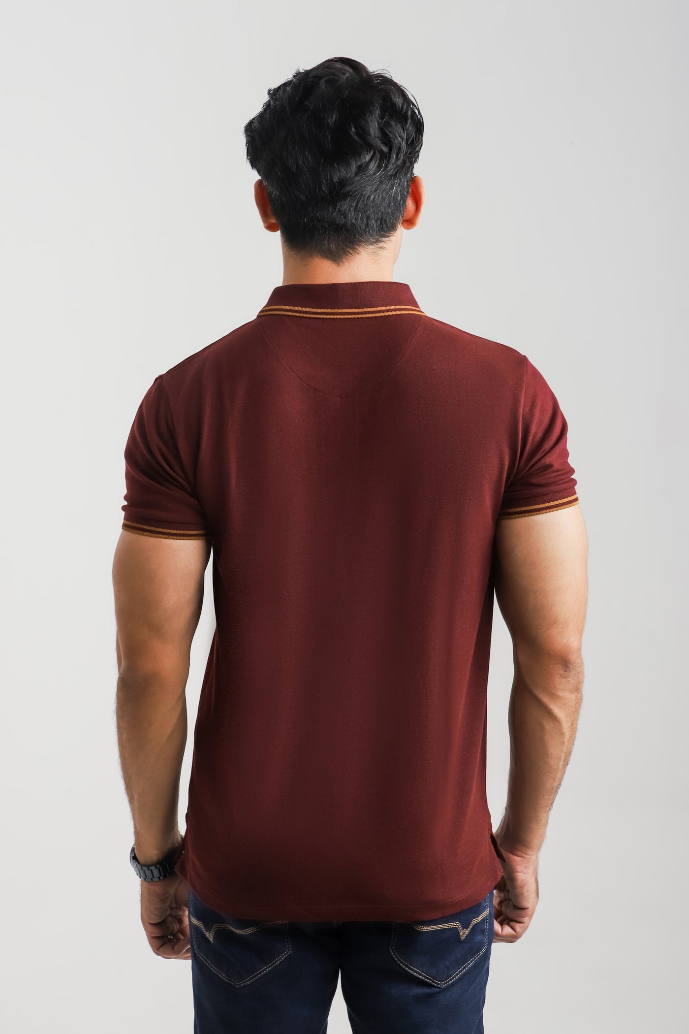 MAROON TIPPING POLO