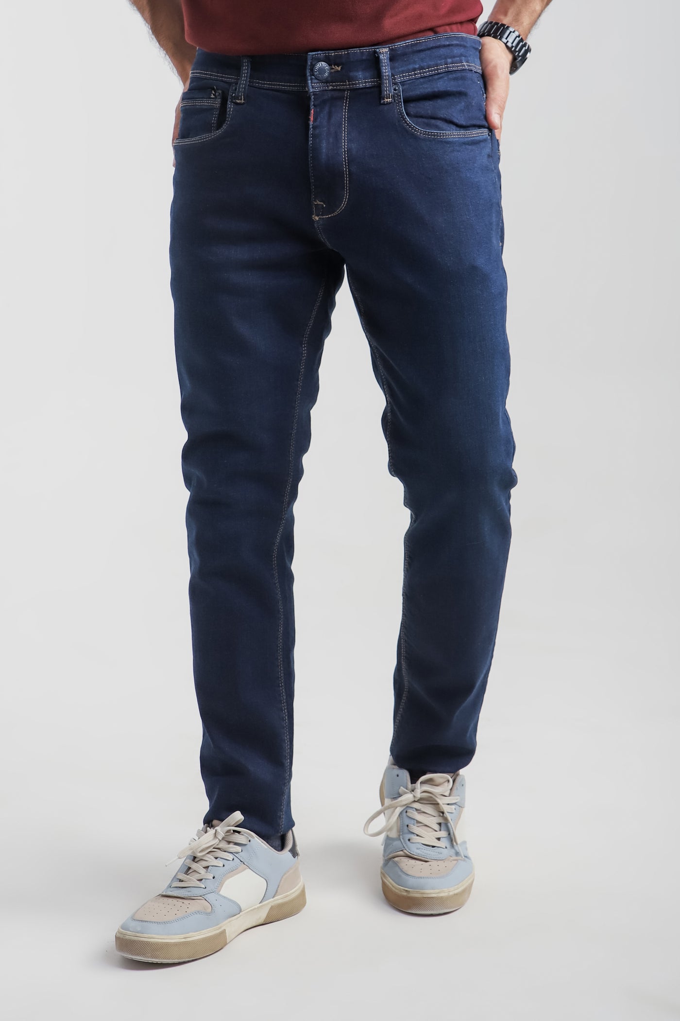 DARK BLUE RELAXED FIT DENIM