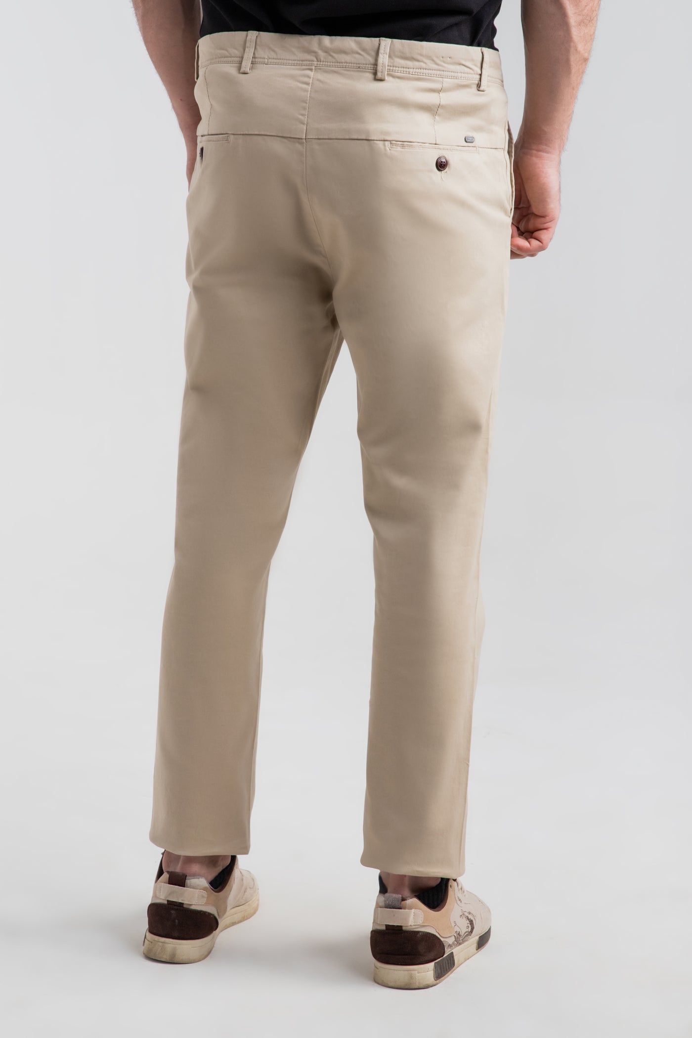 BEIGE STRETCH CHINO PANTS