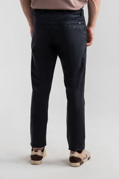 BLACK STRETCH CHINO PANTS