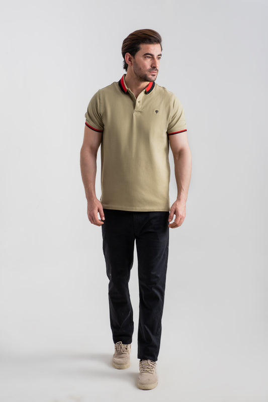 FAWN CONTRAST COLLAR POLO