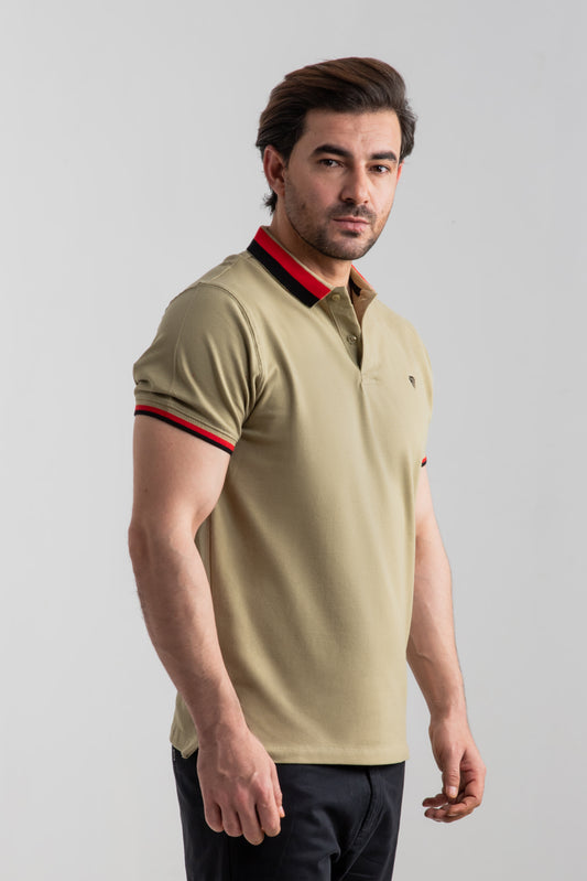 FAWN CONTRAST COLLAR POLO