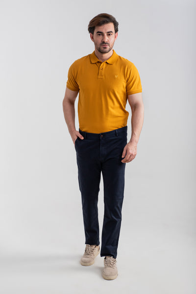 NAVY STRETCH CHINO PANTS