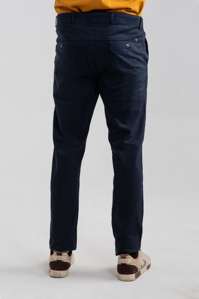 NAVY STRETCH CHINO PANTS