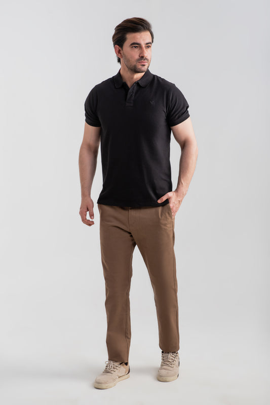 BLACK BASIC POLO