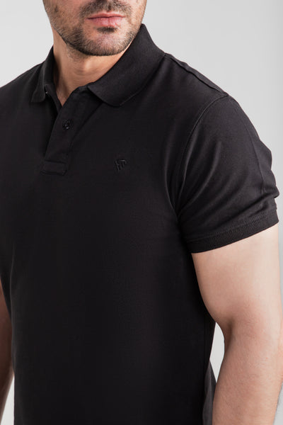 BLACK BASIC POLO